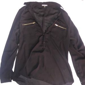 Black Portofino Shirt from Express